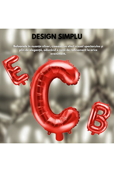 SDEPOT SDEPOT metallic foil balloon, letter N, red, 40 cm