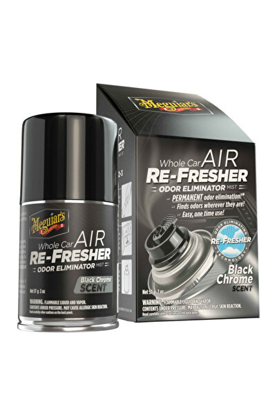 Meguiars رذاذ مزيل روائح السيارات برائحة الكروم الأسود 57 جرام