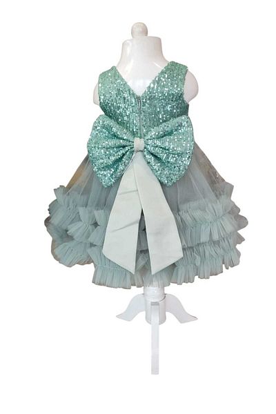 Ahsenimbebe Pul Sequin Fluffy Baby Evening Dress