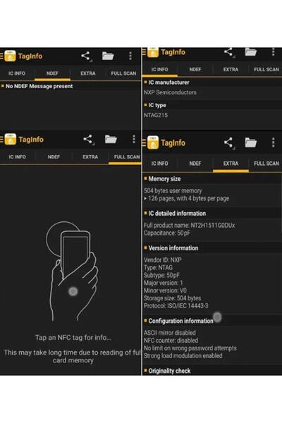 Genel Markalar Ntag215 13.56Mhz 25 mm Yuvarlak Nfc Tag-Okunup Yazılabilir