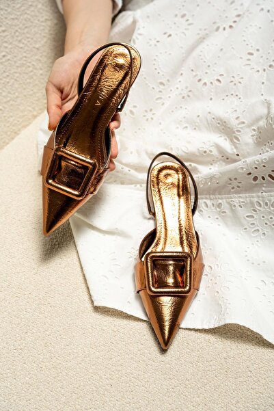 LAMİNTA Nicole Bakır Tokalı Kadın Topuklu Ayakkabı