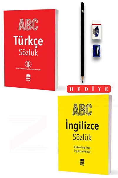 Ema Kitap Türkçe Sözlük ve İngilizce Sözlük (2.Hamur) (Kalem Seti Hediye)