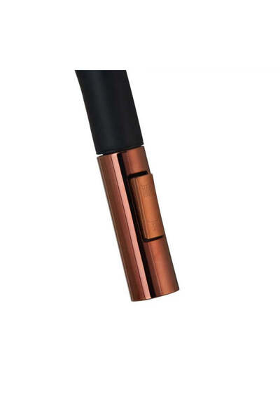 KORMAN TECHNIK Βρύση Κουζίνας με Συρόμενο Ντους, Ορειχάλκινη, Μαύρη, CF2042