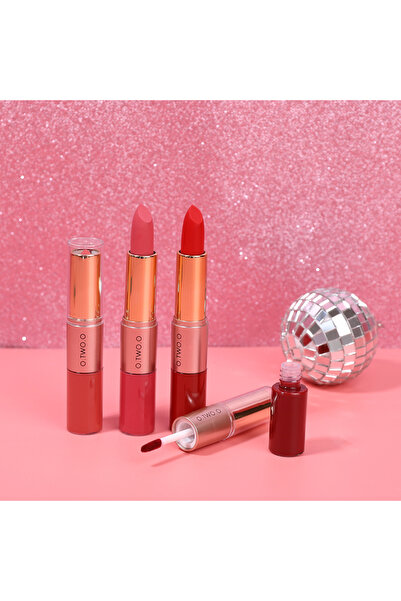 O.TWO.O Cosmetics ملمع شفاه O.TWO.O مخملي مطفي - أحمر شفاه سائل طويل الأمد بر...