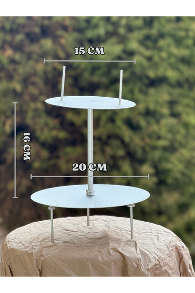 YYK YIKANABİLİR YAĞLI KAĞIT HEP PİŞİR Pasta Dekor Standı Düz Gümüş
