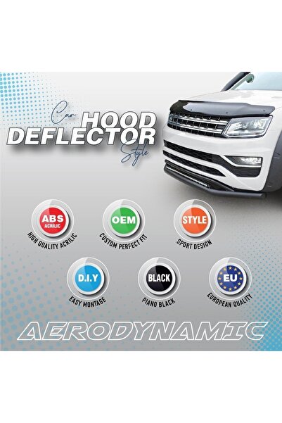 Lumi LUXURY Deflector capota negru lucios compatibil Fiat Albea / Palio 2005-2012