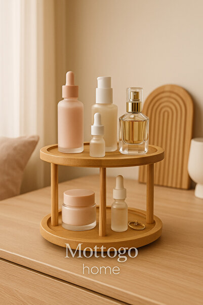 Mottogo Багатофункціональний бамбуковий органайзер Pinterest з обертовою підставкою | Органайзер