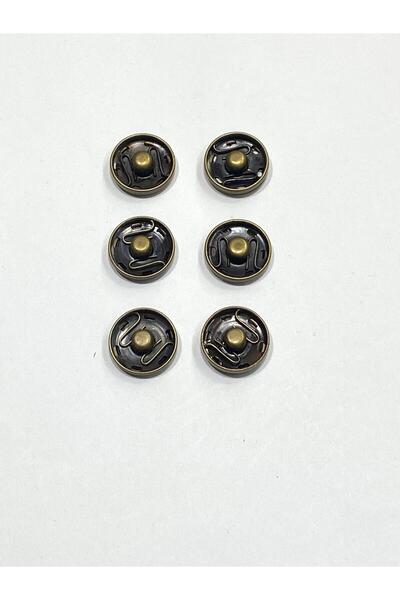 karantuhafiye أزرار معدنية / أزرار كارديجان / مجموعة من 6 قطع / 1.7 سم / أكسيد