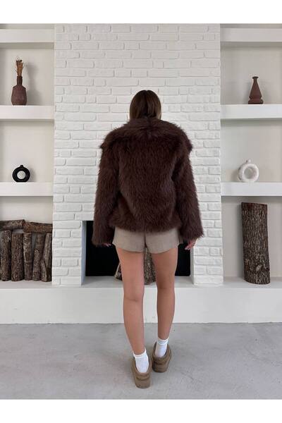 ZF BUTİK Γυναικείο γιακά Premium Εισαγόμενη ψεύτικη γούνα