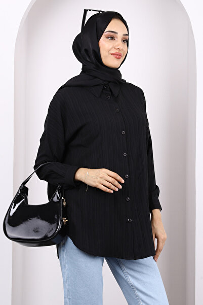 İmajButik Cămașă neagră cu nasturi