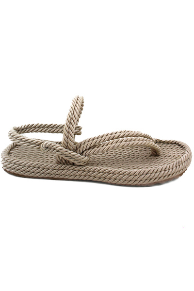 MUMKA Rope Sandals Crossed-out - Ivory White