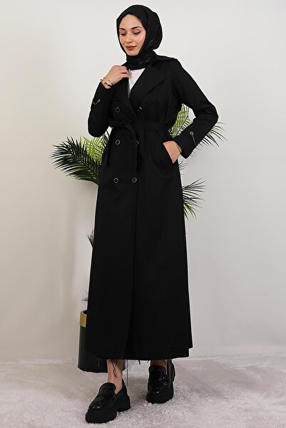 giz astore Algın Trençkot Siyah