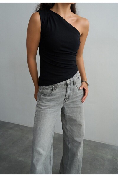 Serpirella Butik Bluză drapată cu un singur braț