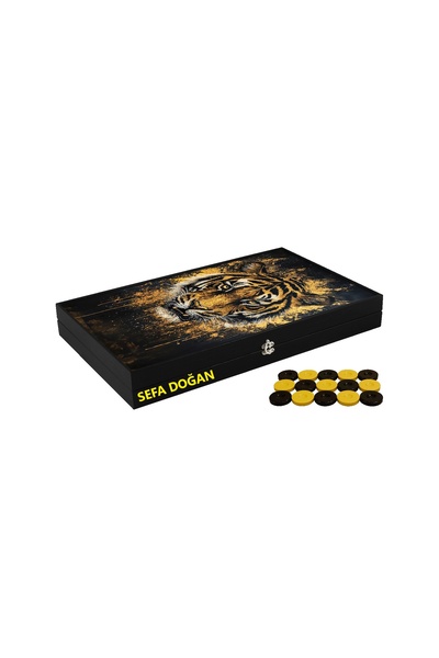 MSMETICARET Yenigün Deri Tavla Kaplan Trend Takımı XXL | İsme Kişiye Özel