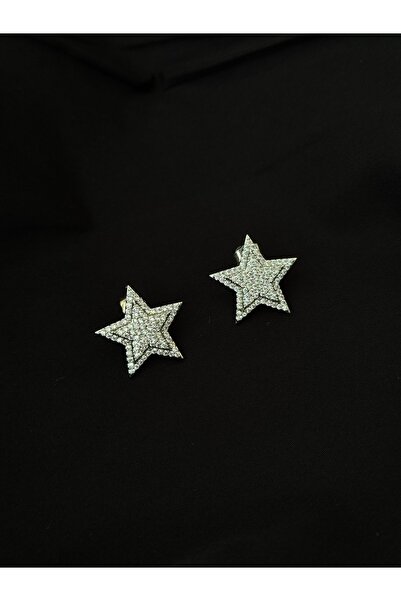 Petra Jeweils أقراط حجرية على شكل نجمة لامعة