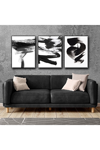 Harikabirev ΜΑΥΡΟ - ΛΕΥΚΟ ΧΡΩΜΑ ΑΦΗΡΗΤΙΚΑ ΜΟΝΤΕΛΑ 3 ΠΙΝΑΚΟΣ | ΤΡΙΠΛΟ ΚΑΘΕΤΟ Π...