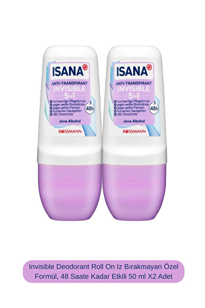 ISANA Invisible Deodorant Roll On Iz Bırakmayan Özel Formül, 48 Saate Kadar E...