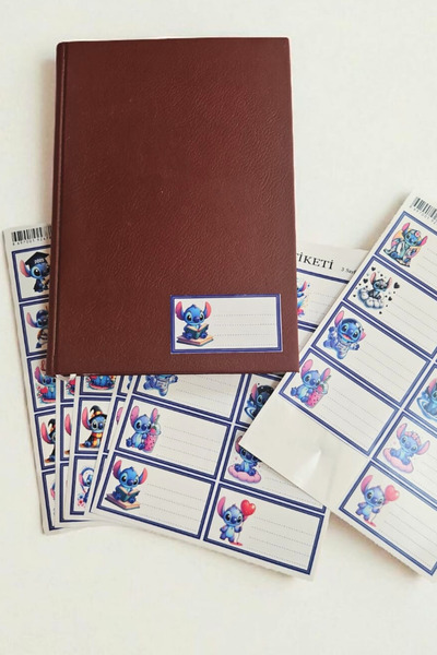 ALLStore STİTCH OKUL ETİKETİ DEFTER ETİKETİ STİCKER 30 ADET