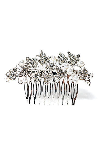 OEM Bridal Veil Comb with Pearls and Stones