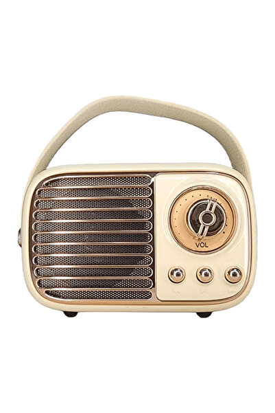 ROGGER Nostaljik Retro Radio Görünümlü Parlak Kaplama Bluetooth Bağlantılı Ho...