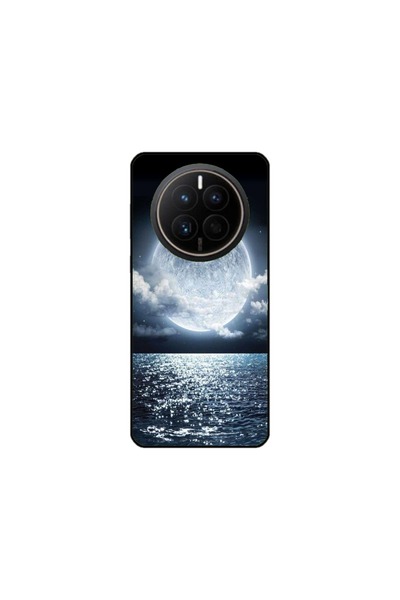 Atlas Husa personalizata si Folie de Silicon Huawei Mate 50 Pro, Moon Sky, mu...