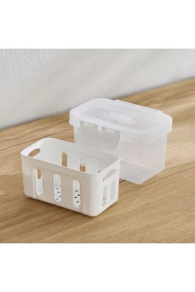 Home Box Sistematico Clip Lock Canister with Drainage - 450 ml