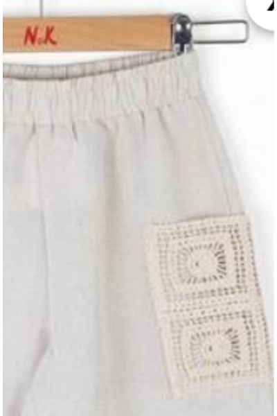 NK Lace Pocket Shorts Cream 56530