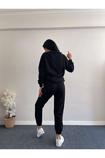 OEM Women's Black Tracksuit with Blouse and Pants - M(38)