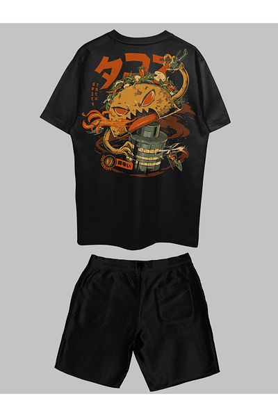 THREADCURRY Spicy Taco Printed Co-ord Set for Men & Women