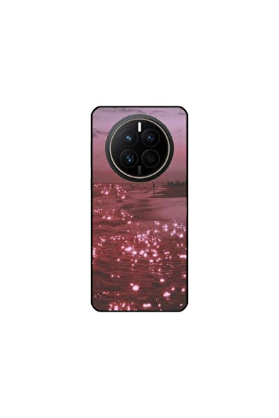 Atlas Husa personalizata si Folie de Silicon Huawei Mate 50 Pro, Pink Sky, mu...