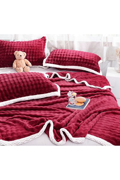 CHIRASO CHIRASO Blanket Set, soft and fluffy, made of plush microfiber, 200x230 cm and 2 Pillowcases 52x78 cm