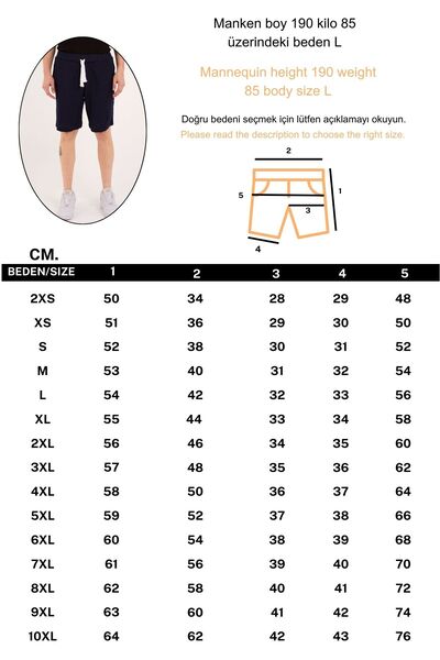 RELAXL 100% Cotton Unisex Navy Blue Muslin Shorts from 2XS to 10XL