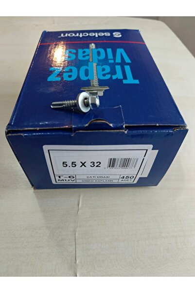 Selectron Trapez Vidası Çatı Vidası Çinko Kaplama 5.5x32 (450 ADET KUTULU)