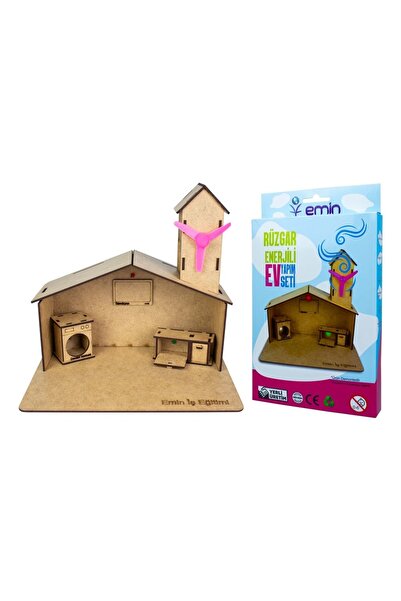Genel Markalar Rüzgar Enerjili Maket Ahşap Ev Yapım Deney Seti EM3071