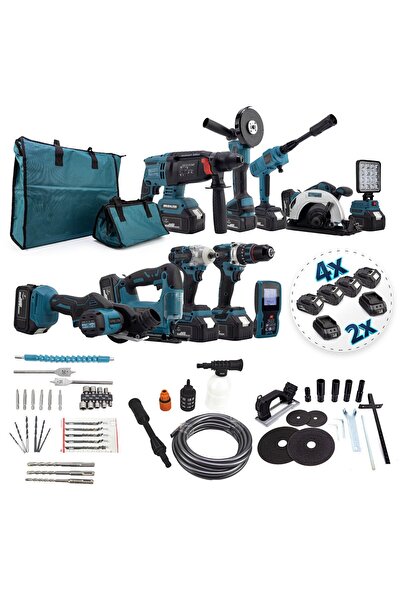 Genel Markalar COKLU 10 MATKAP TAKIMI SETİ KÖMÜRSÜZ 2X DOLDURMA CİHAZİ