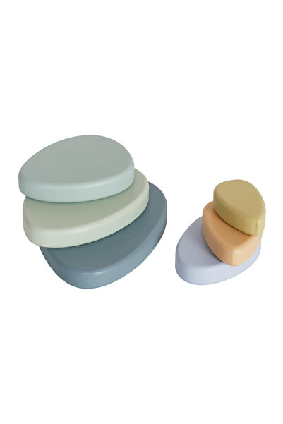 Fab N Funky 3 in 1 Wooden Rainbow Montessori Stacker Toy, Perfectly Sized, Multicolor - 23 Pieces