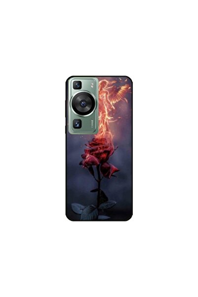 Atlas Husa personalizata si Folie de Silicon Huawei P60 Pro, Fire Rose, multi...