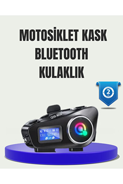 Teknoşık IP65 Suya Dayanıklı Kask Bluetooth Kulaklık LCD Ekranlı