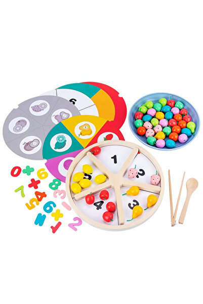 SDX Market Joc educativ din lemn Clasificarea și sortarea fructelor, calcule ...