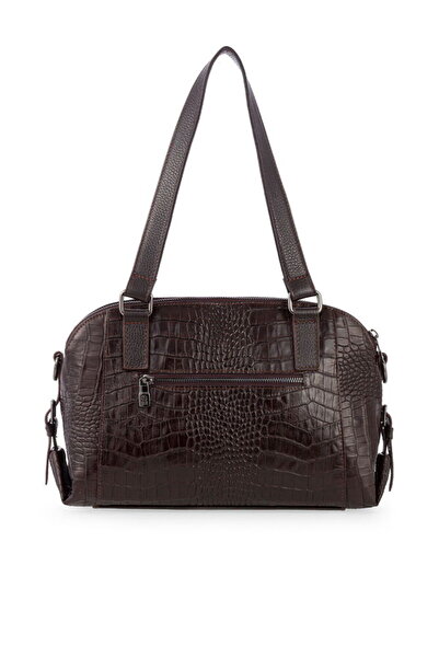 Bilik Deri Brown-Croco Women's Shoulder Bag Blm 044