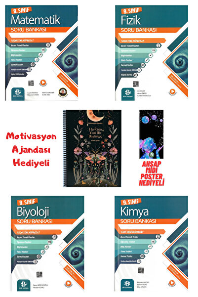 Bilgi Sarmal Yayınları 9.Sınıf Matematik-Fizik-Kimya-Biyoloji Soru Bankası ve...