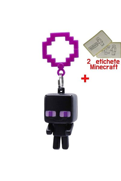 MINECRAFT Figurina 3D, cu Breloc si 2 stickere, V2, 6cm