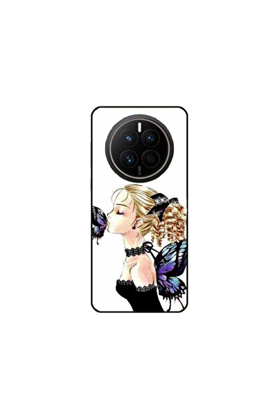 Atlas Husa personalizata si Folie de Silicon Huawei Mate 50 Pro, Butterfly Fa...