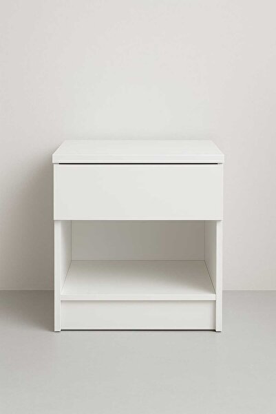 Home ARYA beyaz tek çekmeceli 45*50*38 GİZLİ BÖLMELİ komodin