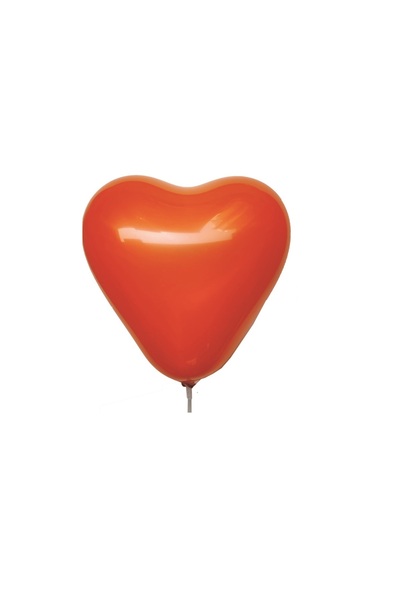 SDX Market Set of 8 Heart-shaped latex balloons, Orange, 25 cm