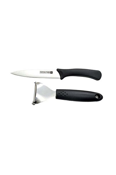 Generic Royalford 2-Piece Utlity Knife Set Silver Black 26cm