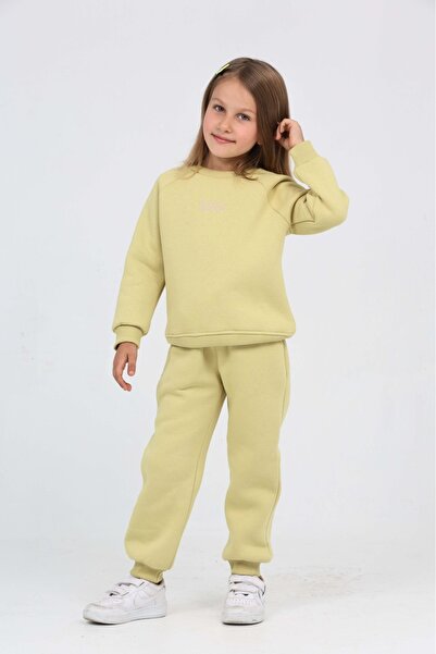 Toontoy Girl's Creative Embroidered Tracksuit Set