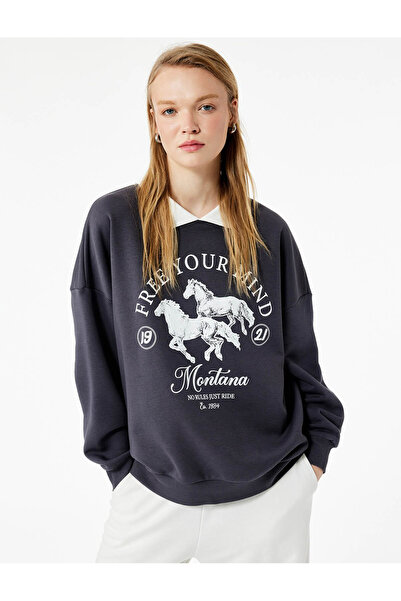 Koton Hanorac gri pentru damă 6Wal10157Ik