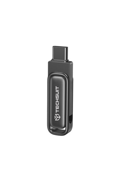 Techsuit External Memory 64GB Techsuit, USB 3.2, Type-C, Grey