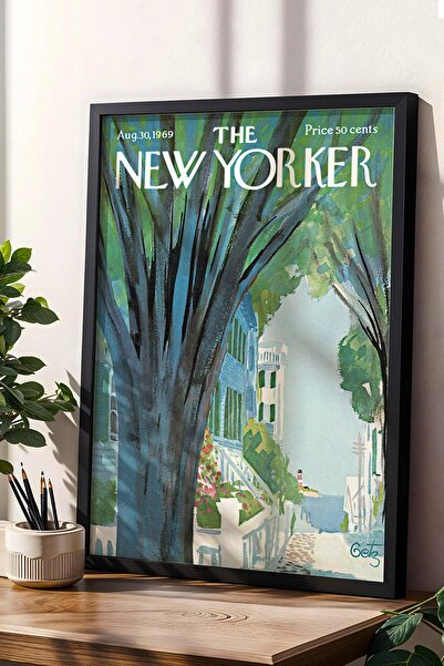 Saturn Η ζωγραφική με κορνίζα του New Yorker 30 Αυγούστου 1969 - Πεζόδρομος του Αυγούστου Garden